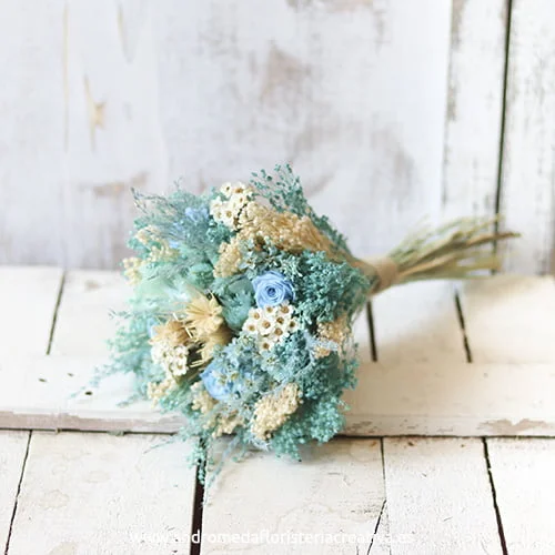 Blue Ocean. Ramo de novia tono turquesa