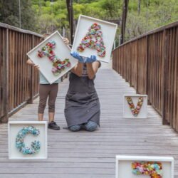 letras de flores